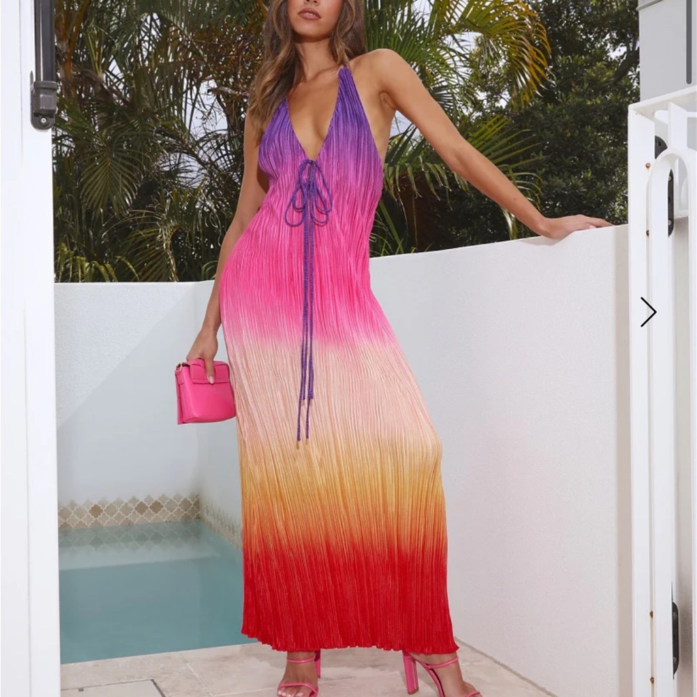LOVERS AT SUNRISE MAXI DRESS PINK